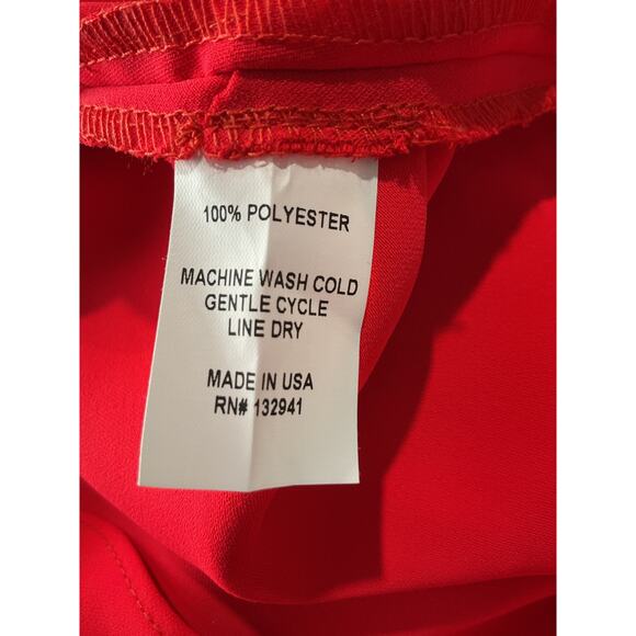 Amanda Uprichard 'Samba' Red Polyester Dress Size M - Picture 5 of 5